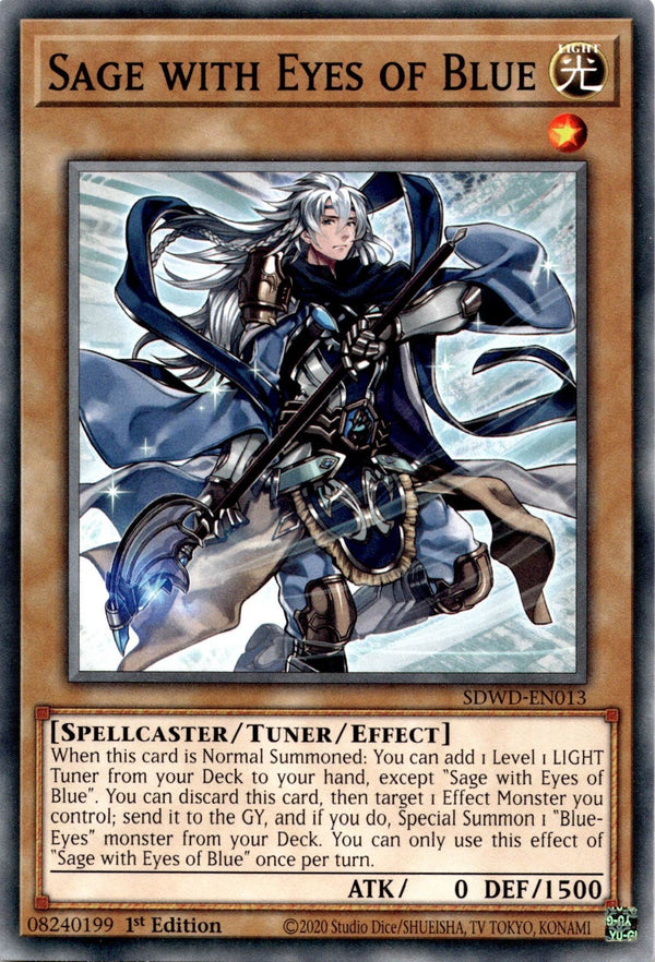 Yugioh Sage with Eyes of Blue SDWD-EN013 Common 1st Edition NM