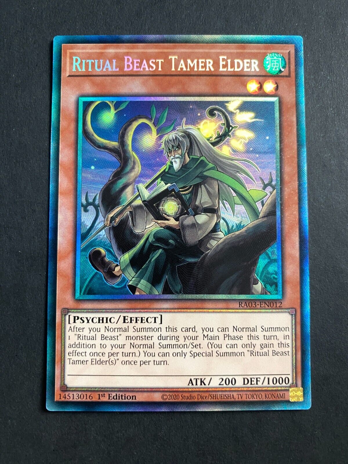 Yugioh Ritual Beast Tamer Elder RA03-EN012 Prismatic Collector’s Rare 1st Ed NM