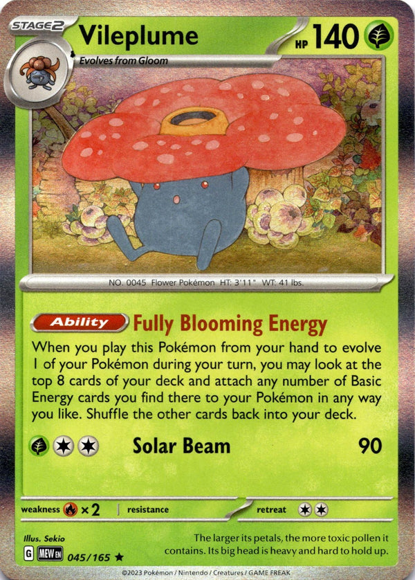 Pokemon Vileplume 045/165 Pokemon 151 Holo NM