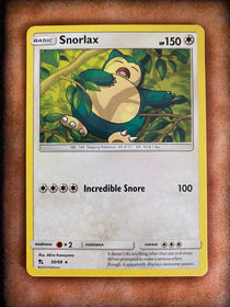 Pokemon Snorlax 50/68 Hidden Fates Non Holo NM/MINT