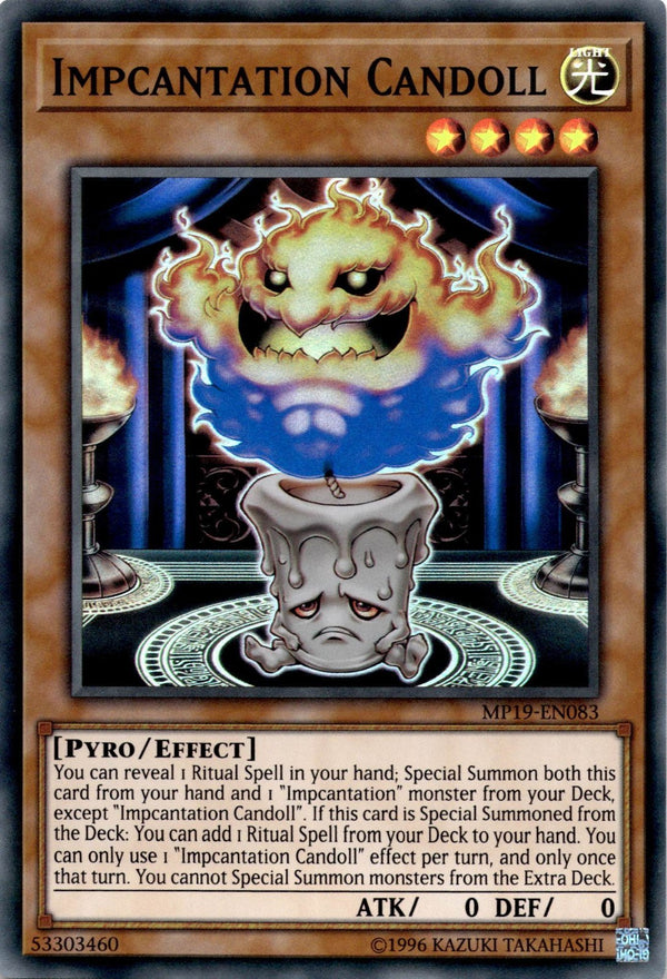 Yugioh Impcantation Candoll MP19-EN083 Super Rare 1st/Unl Edition NM