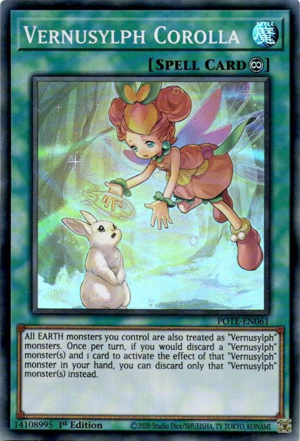 Yugioh Vernusylph Corolla POTE-EN061 Super Rare 1st Edition NM