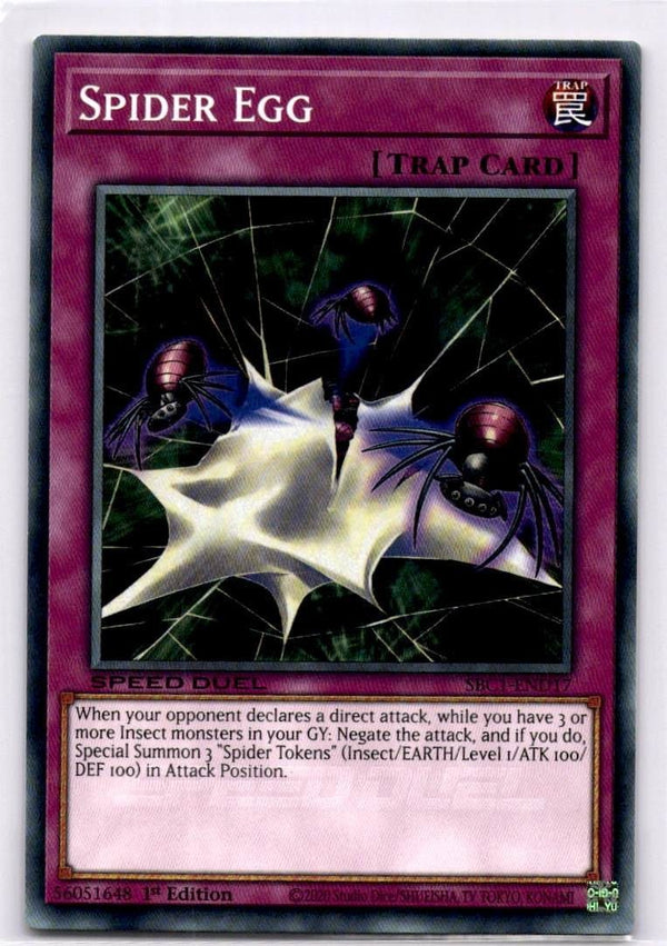 Yugioh Spider Egg SBC1-END17 Common 1st Edition NM