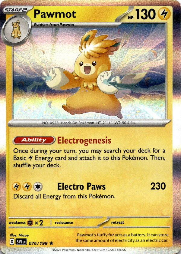 Pokemon Pawmot 076/198 Scarlet Violet Base Holo NM