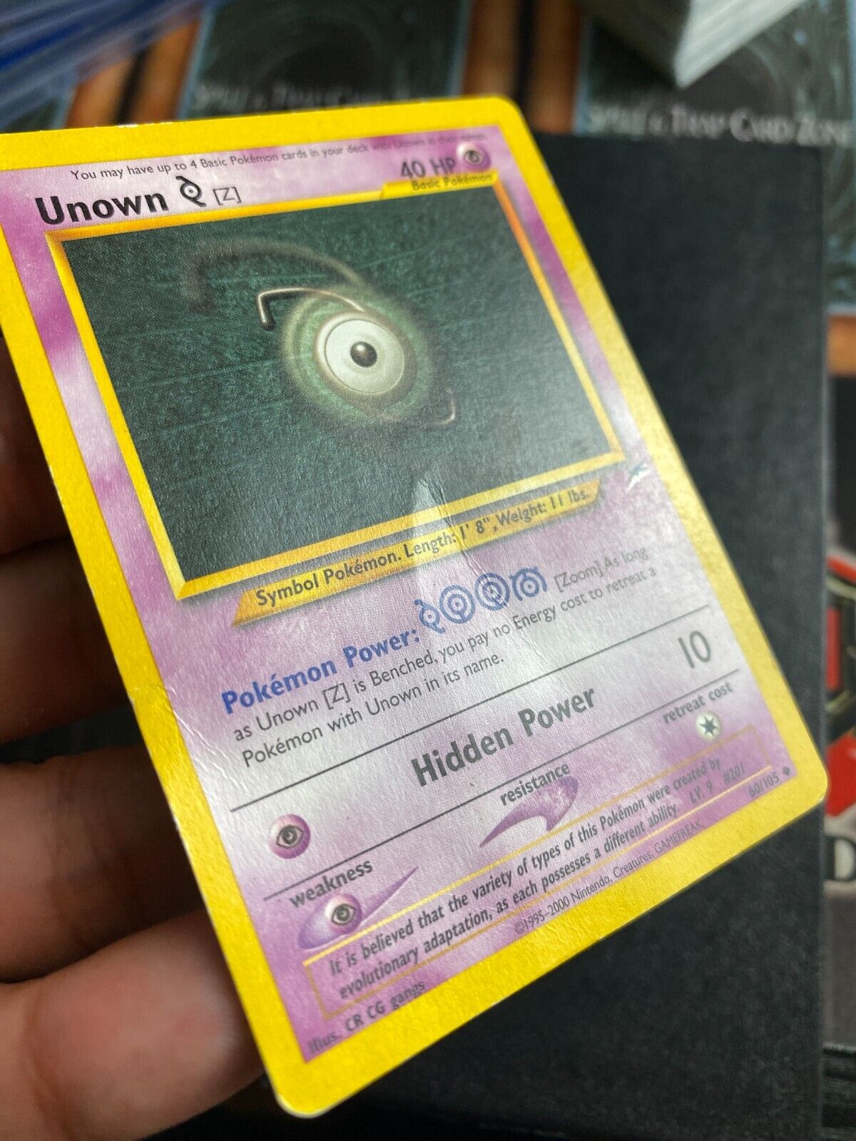 Pokemon Unown Z 60/105 Neo Destiny DMG