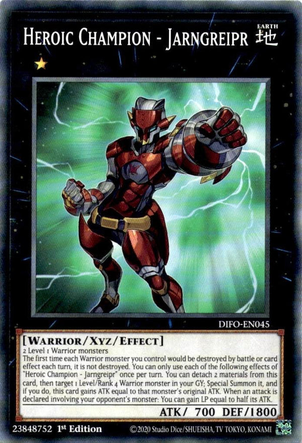 Yugioh Heroic Champion - Jarngreipr DIFO-EN045 Common 1st Edition NM