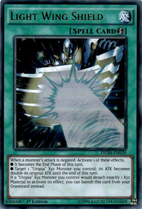 Yugioh Light Wing Shield DUSA-EN039 Ultra Rare 1st Edition NM