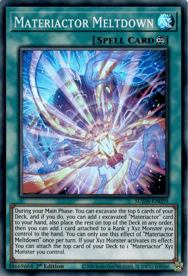 Yugioh Materiactor Meltdown SUDA-EN059 Super Rare 1st Edition NM
