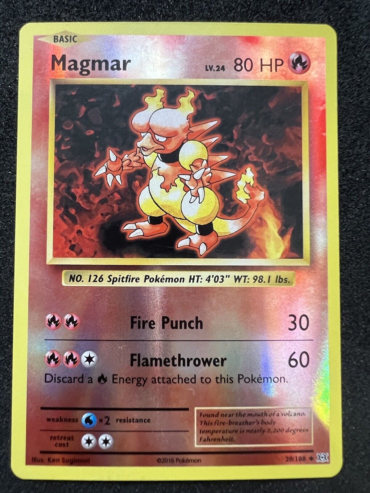 Pokemon Magmar 20/108 Reverse Holo XY Evolutions NM