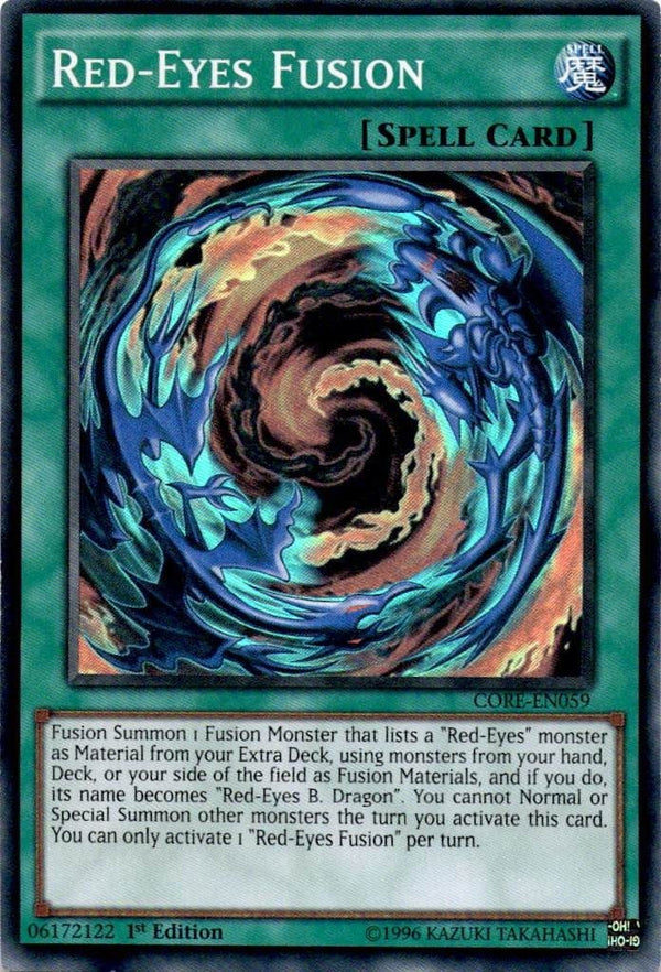 Yugioh Red-Eyes Fusion CORE-EN059 Super Rare 1st Edition VLP/NM