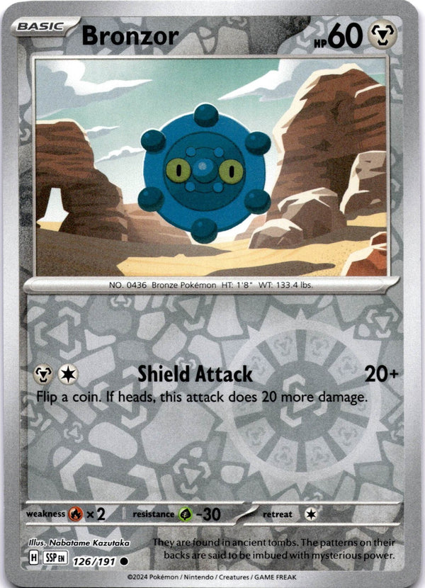 Pokemon Bronzor 126/191 Surging Sparks Reverse Holo NM