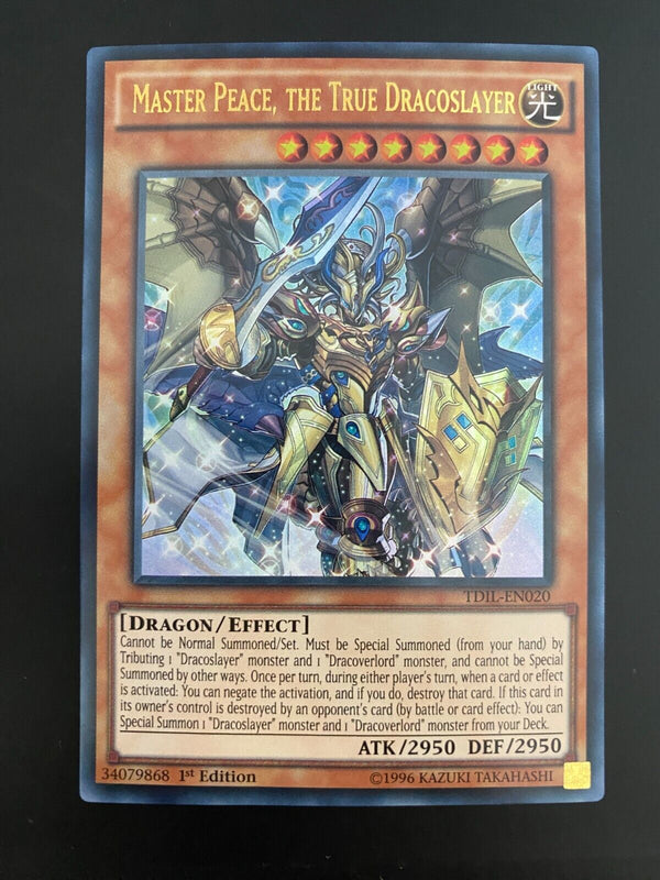 Yugioh Master Peace, the True Dracoslayer TDIL-EN020 1st Ed Ultra Rare NM