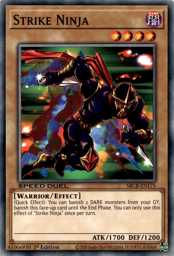 Yugioh Strike Ninja SBCB-EN175 Speed Duel Common 1st Edition NM
