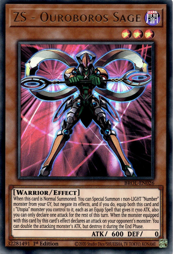 Yugioh ZS - Ouroboros Sage BROL-EN026 Ultra Rare 1st Edition NM