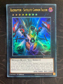 Yugioh Raidraptor - Satellite Cannon Falcon BLLR-EN073 Ultra Rare 1st Ed NM/MINT