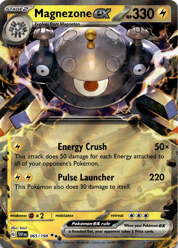 Pokemon Magnezone ex 065/198 Scarlet Violet Base Full Art Holo NM