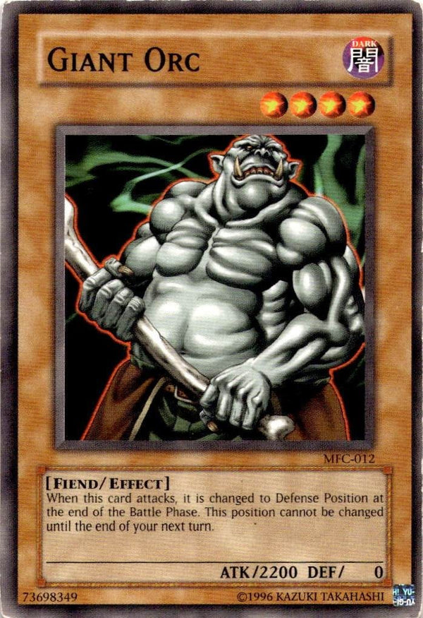 Yugioh Giant Orc MFC-012 Common Unlimited Edition HP/MP
