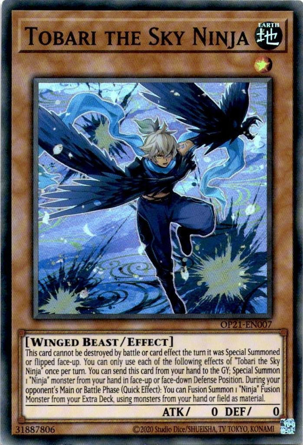 Yugioh Tobari the Sky Ninja OP21-EN007 Super Rare Unlimited Edition VLP/NM