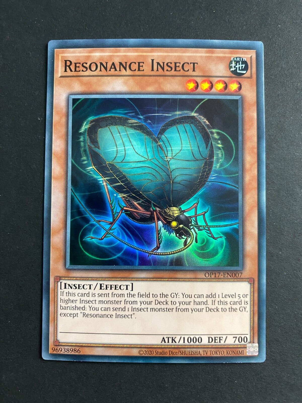 Yugioh Resonance Insect OP17-EN007 Super Rare Unlimited Edition NM