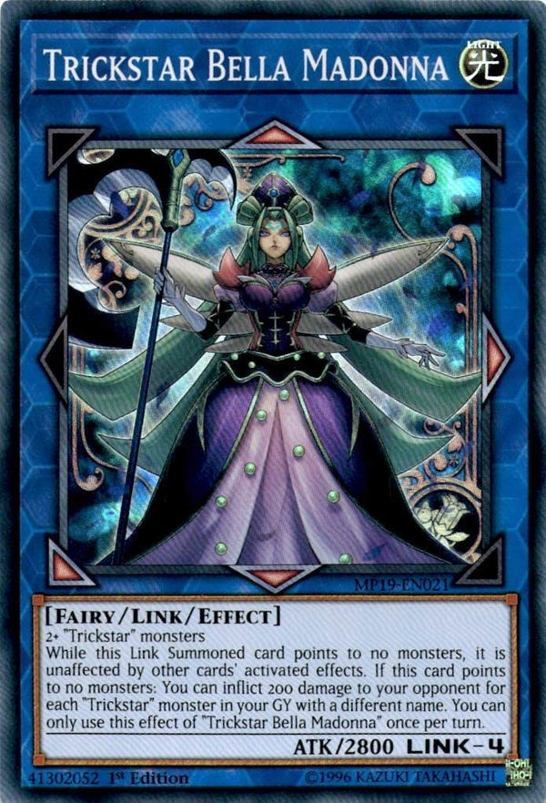 Yugioh Trickstar Bella Madonna MP19-EN021 Super Rare 1st Edition VLP/NM