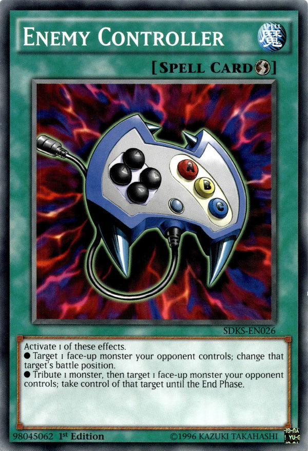 Yugioh Enemy Controller SDKS-EN026 Common 1st Edition VLP/NM