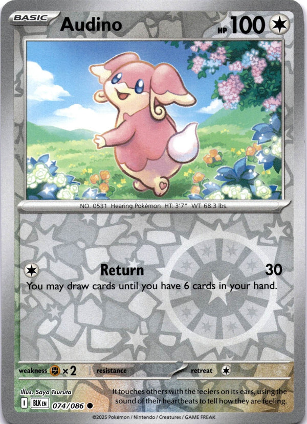 Pokemon Audino 074/086 Black Bolt Reverse Holo NM