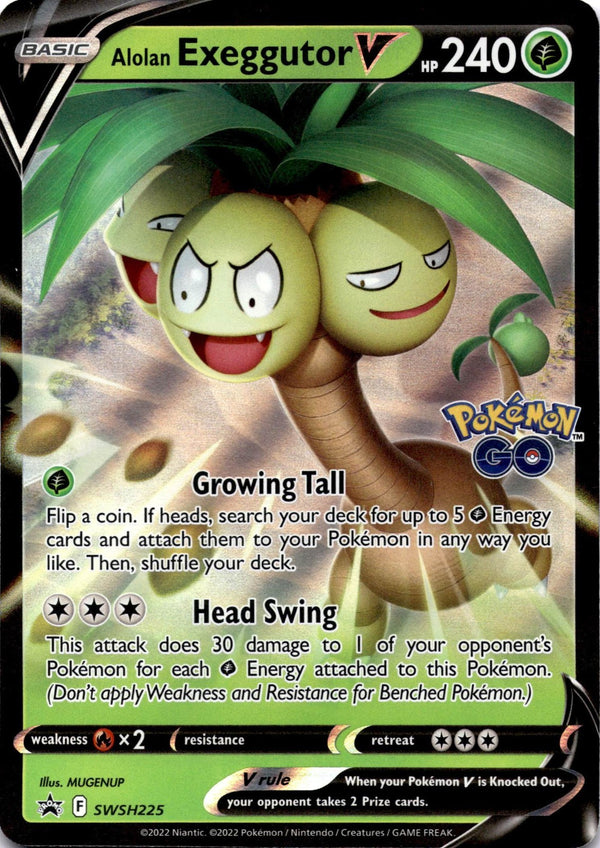 Pokemon Alolan Exeggutor V swsh225 Black Star Promos Full Art Holo NM