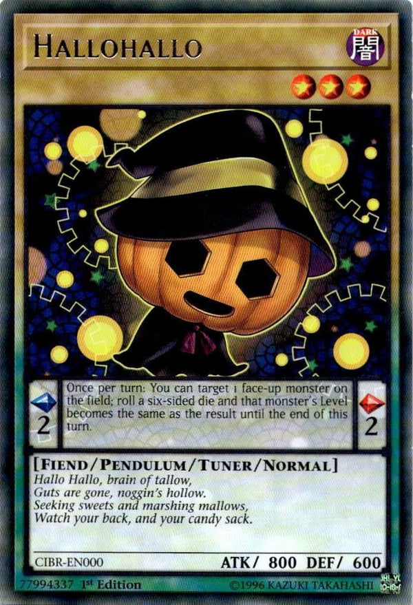 Yugioh Hallohallo CIBR-EN000 Rare 1st Edition LP/NM