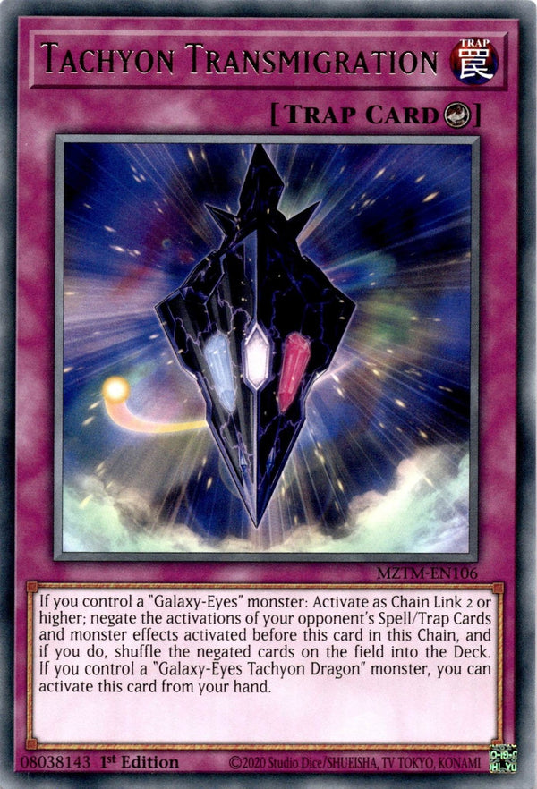 Yugioh Tachyon Transmigration MZTM-EN106 Rare 1st Edition NM