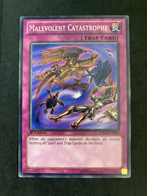 Yugioh Malevolent Catastrophe SDCR-EN034 Common 1st Edition MP/LP