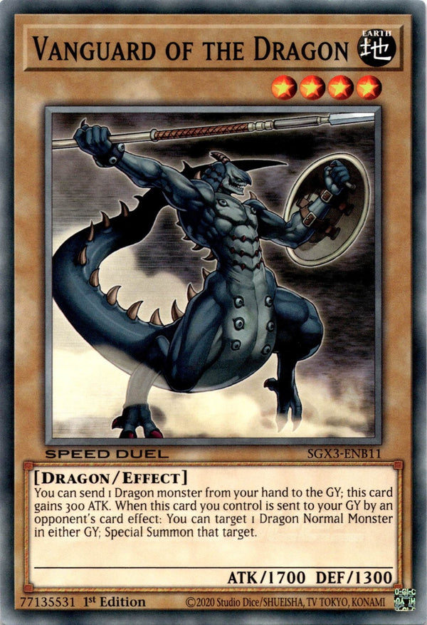 Yugioh Vanguard of the Dragon SGX3-ENB11 Speed Duel Common 1st Edition NM