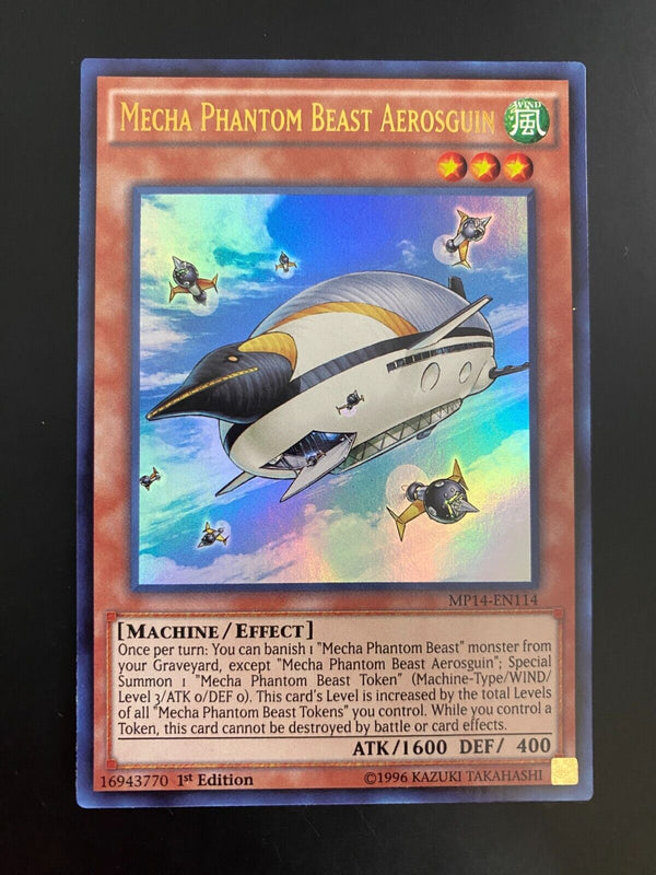 Yugioh Mecha Phantom Beast Aerosguin MP14-EN114 Ultra Rare 1st Edition NM