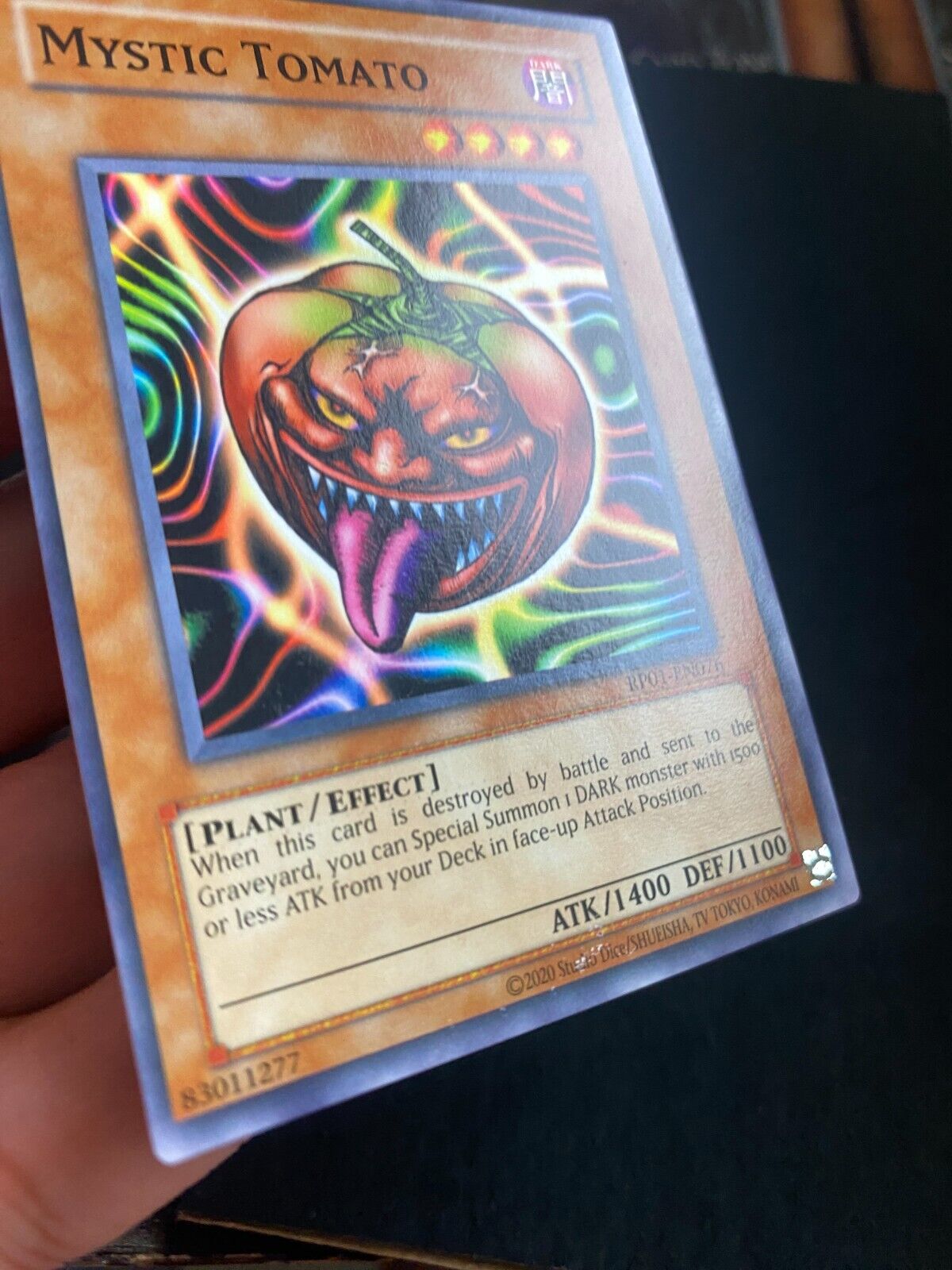 Yugioh Mystic Tomato RP01-EN076 Common (Misprint/Miscut) #2 Retro Pack LP