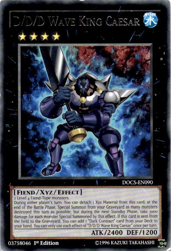 Yugioh D/D/D Wave King Caesar DOCS-EN090 Rare 1st Edition MP