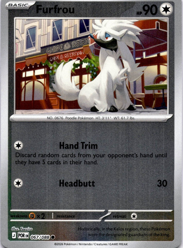 Pokemon Furfrou 067/088 Perfect Order Reverse Holo NM