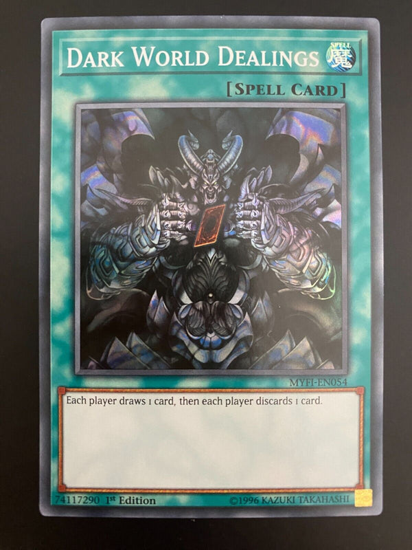 Yugioh Dark World Dealings MYFI-EN054 1st Edition Super Rare MP