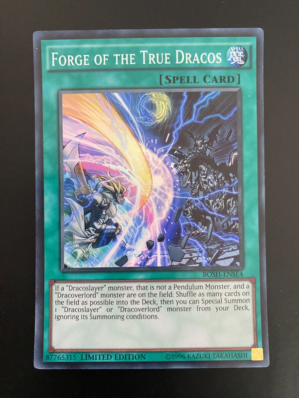 Yugioh Forge of the True Dracos BOSH-ENSE4 Super Rare Limited Edition LP