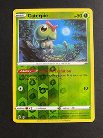 Pokemon Caterpie 001/192 Rebel Clash Reverse Holo NM