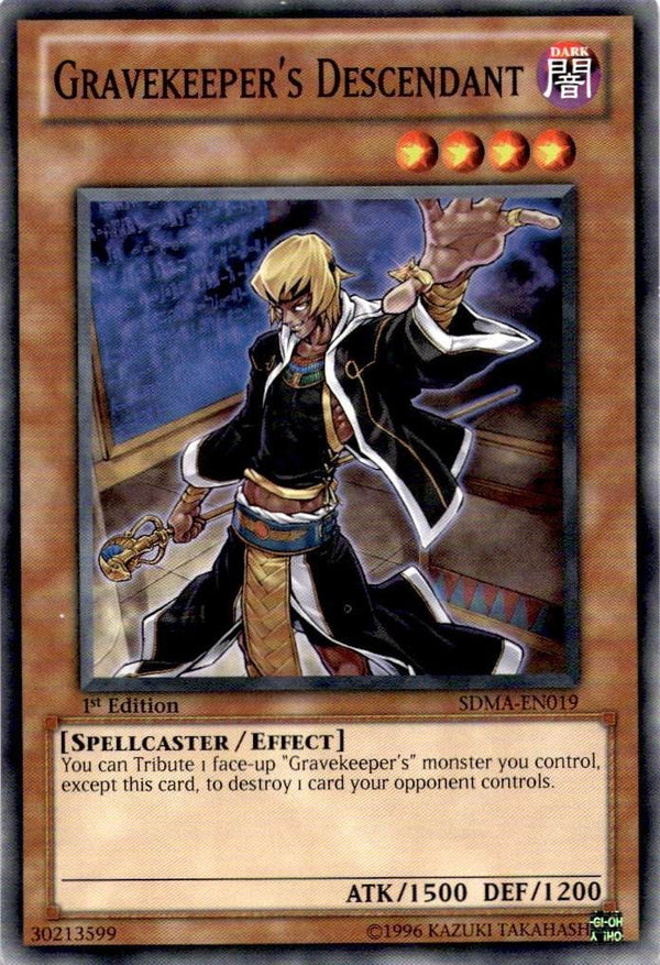 Yugioh Gravekeeper's Descendant SDMA-EN019 Common 1st Edition VLP/NM