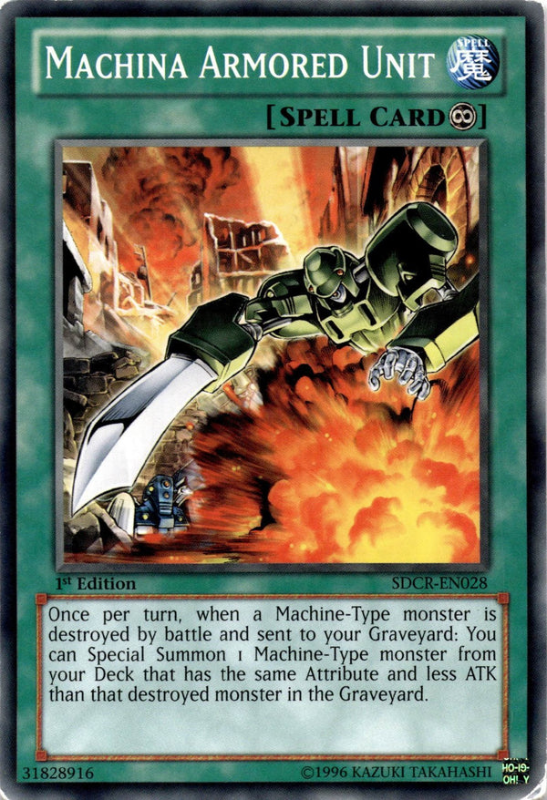 Yugioh Machina Armored Unit SDCR-EN028 Common 1st Edition HP