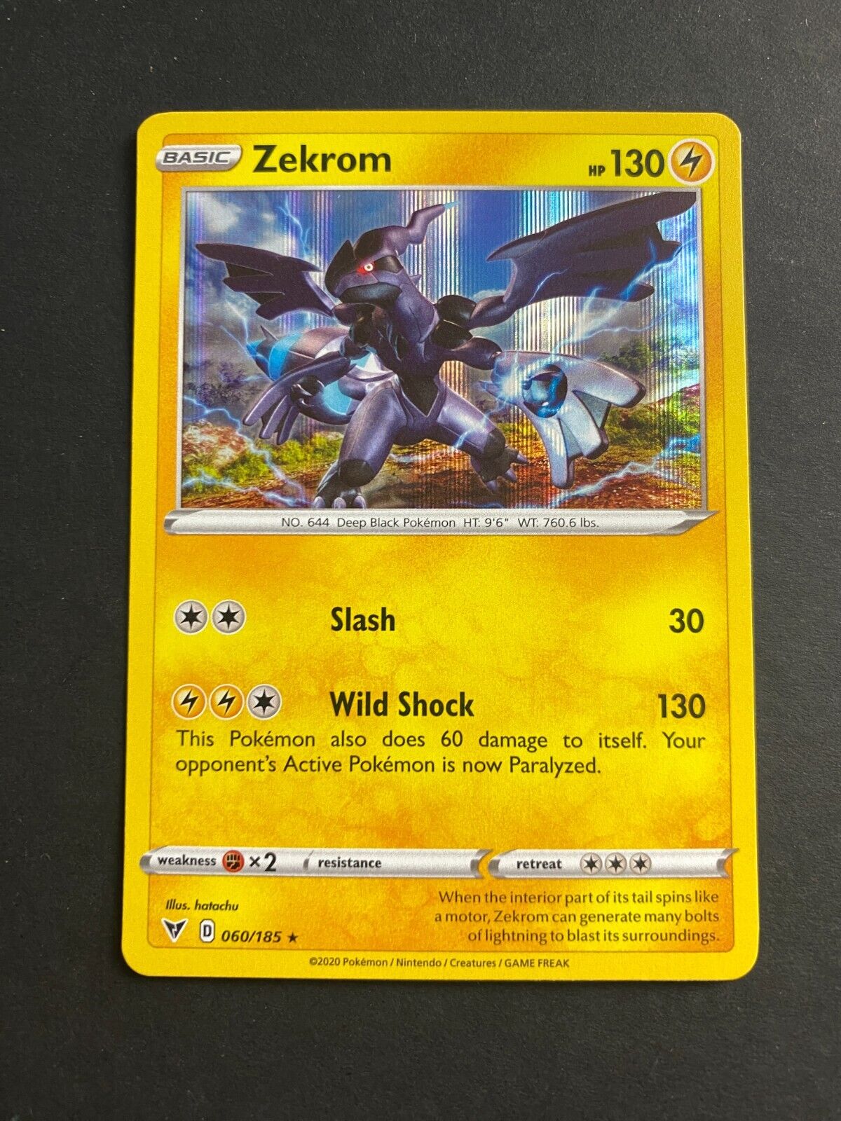 Pokemon Zekrom 060/185 Vivid Voltage Holo LP