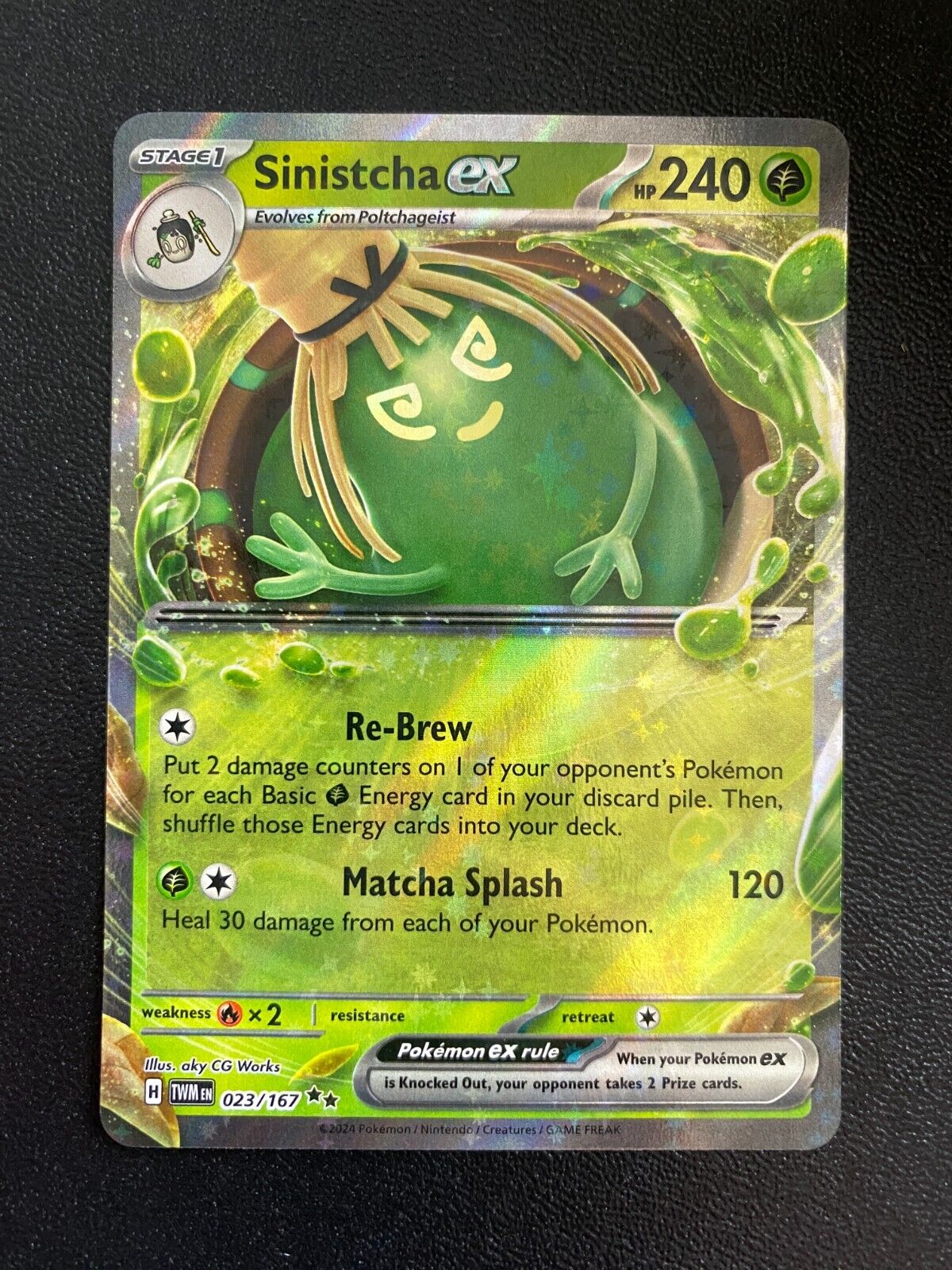 Pokemon Sinistcha ex 023/167 SV Twilight Masquerade Full Art Holo