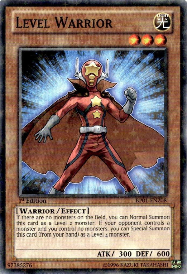 Yugioh Level Warrior BP01-EN208 Starfoil Rare 1st Edition NM