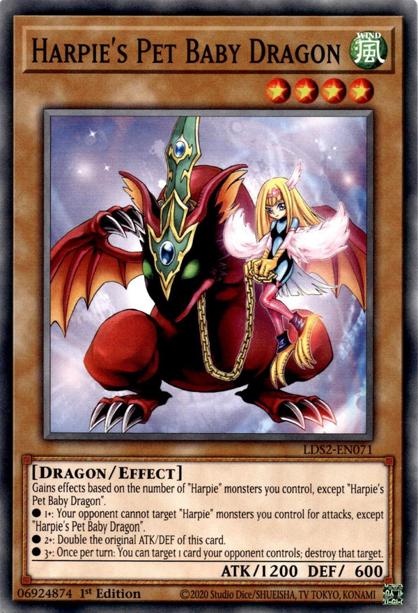 Yugioh Harpie's Pet Baby Dragon LDS2-EN071 Common 1st Edition NM
