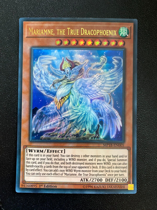 Yugioh Mariamne, the True Dracophoenix MP18-EN005 Ultra Rare 1st Edition LP