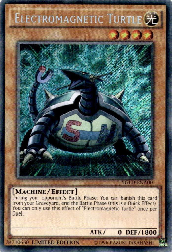 Yugioh Electromagnetic Turtle YGLD-ENA00 Secret Rare Limited Edition NM