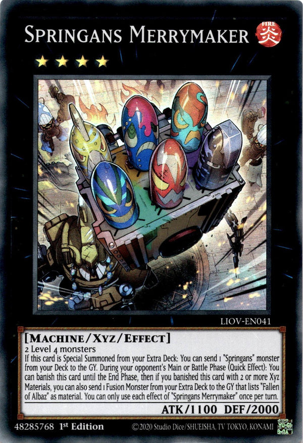 Yugioh Springans Merrymaker LIOV-EN041 Super Rare 1st Edition NM