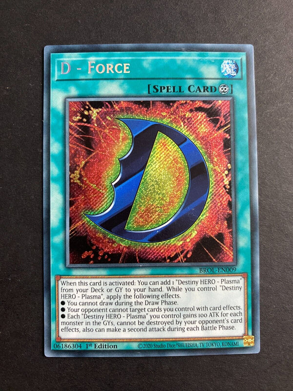 Yugioh D - Force BROL-EN009 Secret Rare 1st Edition LP