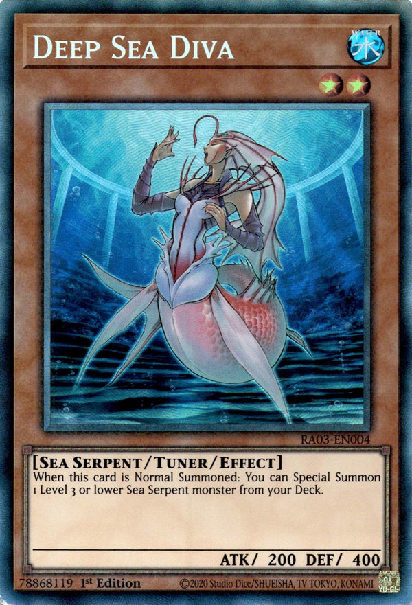 Yugioh Deep Sea Diva RA03-EN004 Collector’s Rare 1st Edition NM