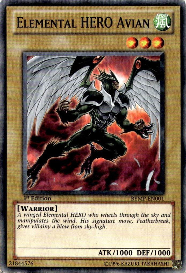 Yugioh Elemental HERO Avian RYMP-EN001 Common 1st Edition HP